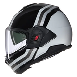 NOLAN N120-1 Lineo 348 Modular Casco Nero Bianco Argento