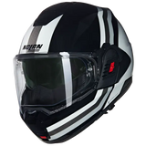 NOLAN N120-1 Lineo 348 Modular Casco Nero Bianco Argento