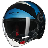 NOLAN N21 Visor Tangente 353 Jet Casco Nero Azul Argento