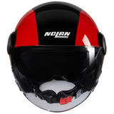 NOLAN N21 Visor Bicromo 350 cara abierta Casco Nero Rosso Arancione