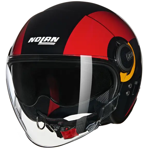 NOLAN N21 Visor Bicromo 350 cara abierta Casco Nero Rosso Arancione
