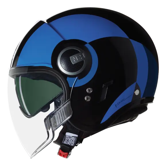 NOLAN N21 Visor Bicromo 351  Nero Azul Azzurro Jet Casco