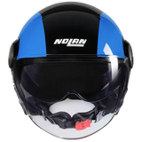  NOLAN N21 Visor Bicromo 351  Nero Blu Azzurro Jet Casco