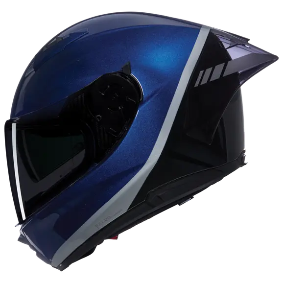 NOLAN VERNICIATURA SPECIALE 346 Integral Casco Azul Profondo Nero Argento 