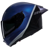 NOLAN VERNICIATURA SPECIALE 346 Integral Casco Azul Profondo Nero Argento 