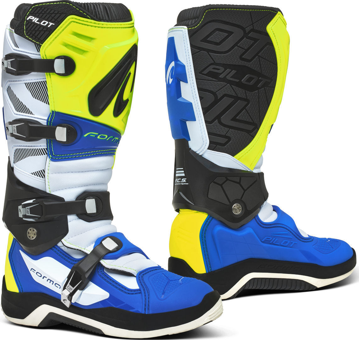 FORMA- BOTAS PILOT YELLOW FLUO/WHITE/BLUE