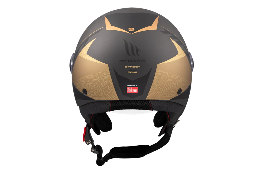 MT STREET S POKE C9 Matt Casco Abierto Para Scooter De Estilo Clásico - CASCO