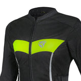 R-TECH SUPER LITE JAQUETES DE MOTO SENYORA NEGRE GROC FLOU
