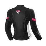 R-TECH TOM RIDER JAQUETES DE MOTO SENYORA NEGRE BLANC FUCSIA