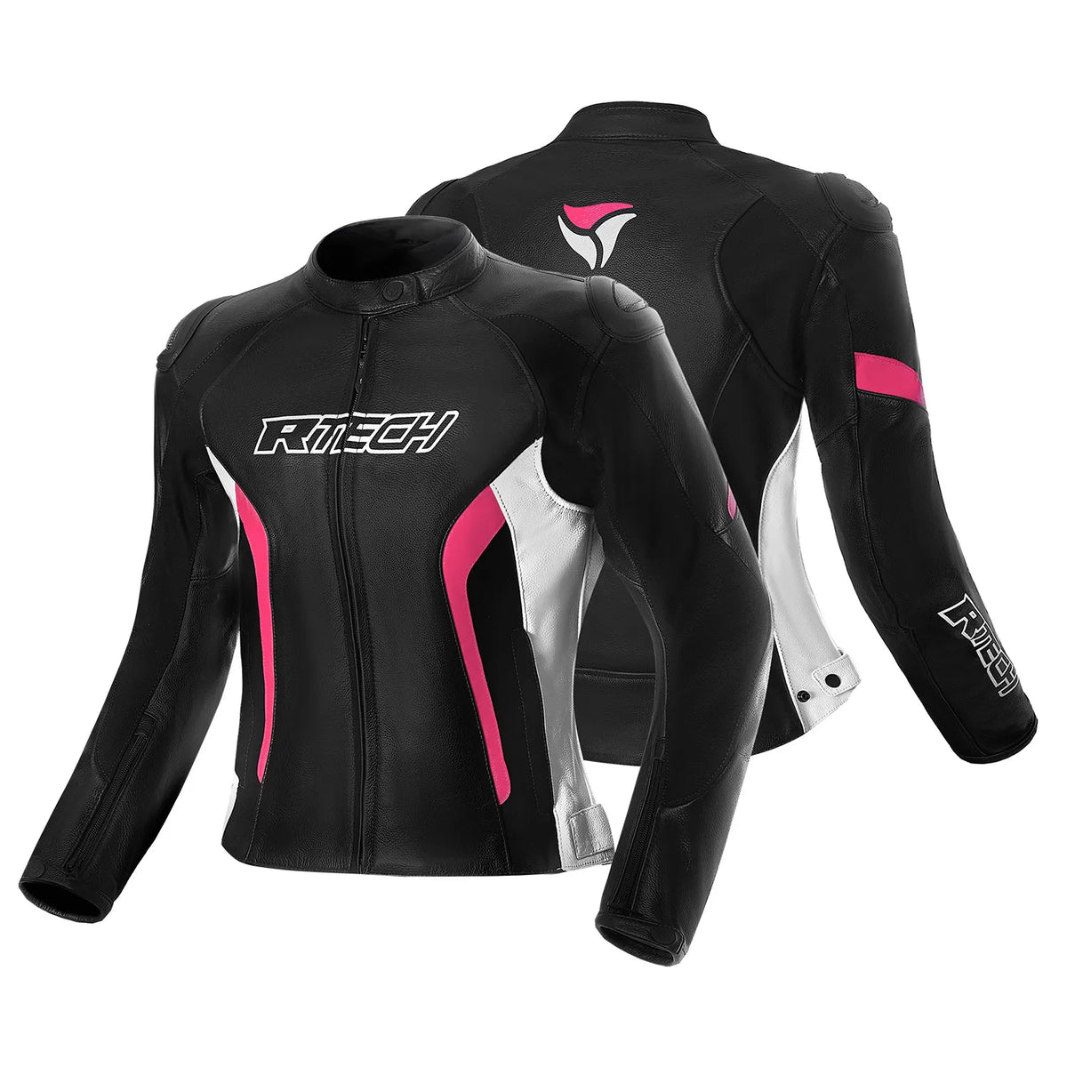 R-TECH TOM RIDER JAQUETES DE MOTO SENYORA NEGRE BLANC FUCSIA