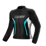 R-TECH TOM RIDER JAQUETES DE MOTO SENYORA NEGRE BLANC TURQUESA