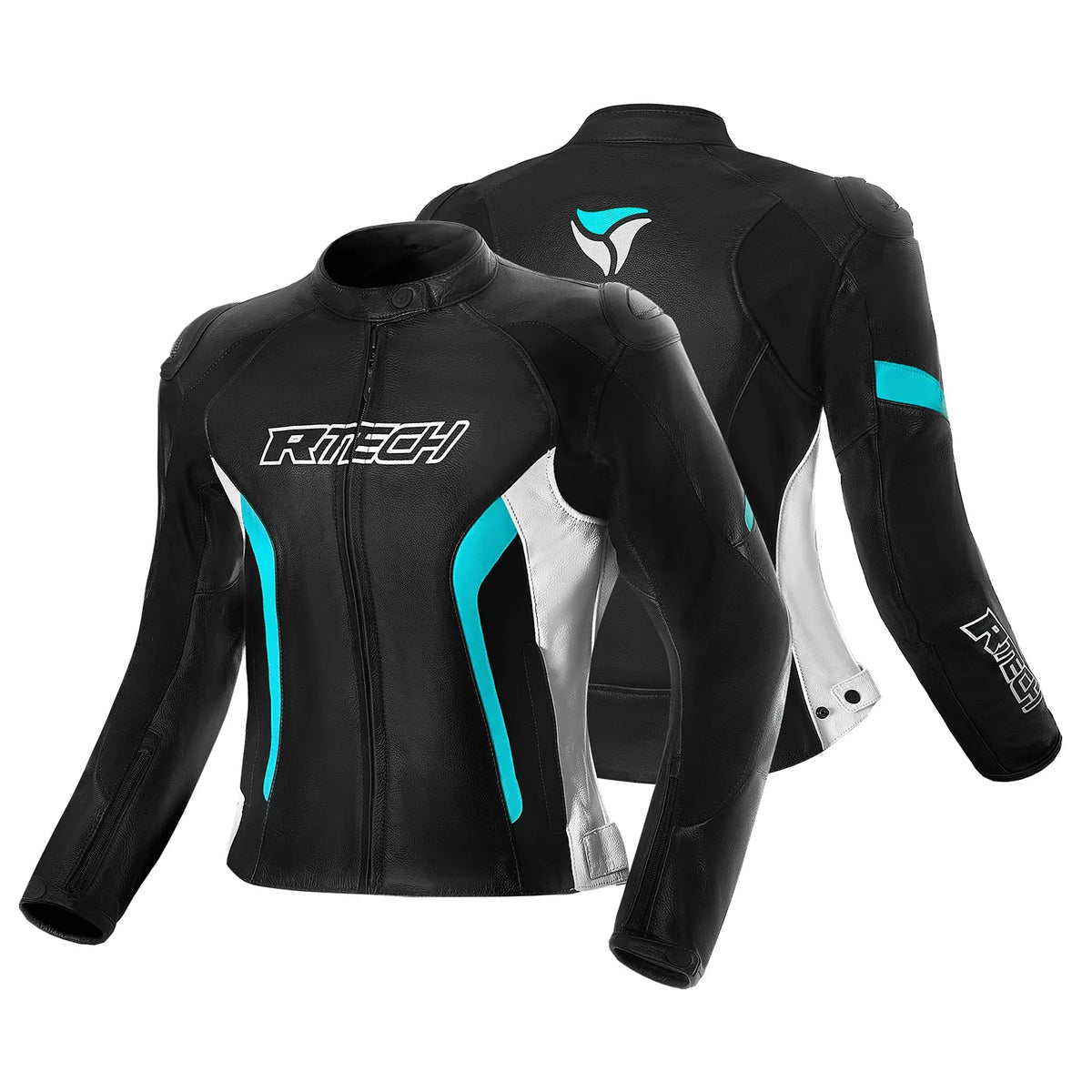 R-TECH TOM RIDER JAQUETES DE MOTO SENYORA NEGRE BLANC TURQUESA