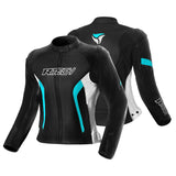 R-TECH TOM RIDER JAQUETES DE MOTO SENYORA NEGRE BLANC TURQUESA