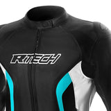 R-TECH TOM RIDER JAQUETES DE MOTO SENYORA NEGRE BLANC TURQUESA