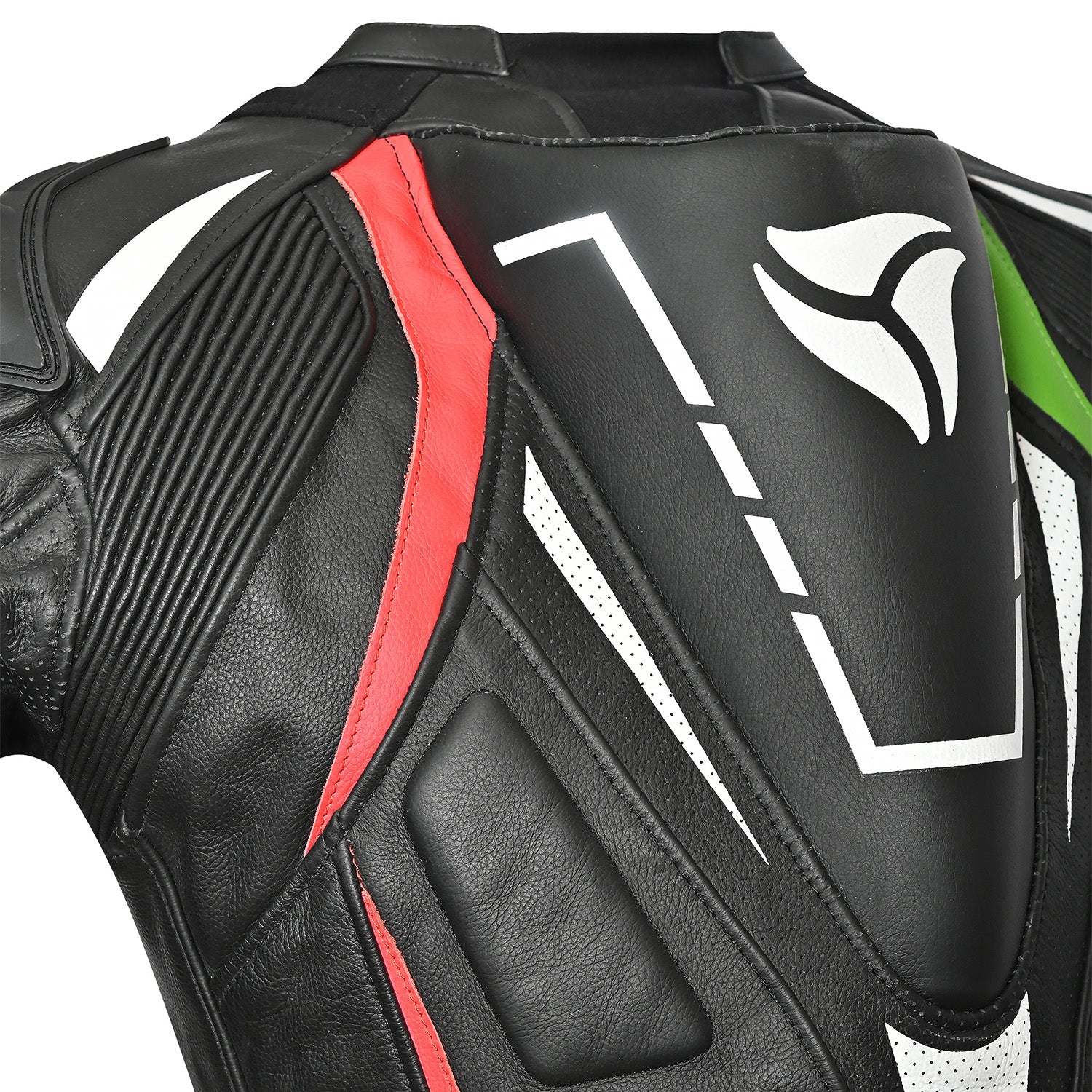 rtech-mono-1pc-defender-gp-negro-rojo-varde-back-top-view