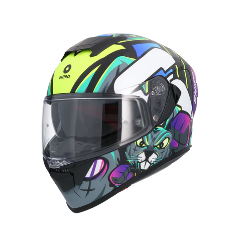 SHIRO CASCO RAPTOR CRAZY RABBIT MULTICOLOR MATE - SECURTEX MOTOR S.L (t/a MaximoMoto)