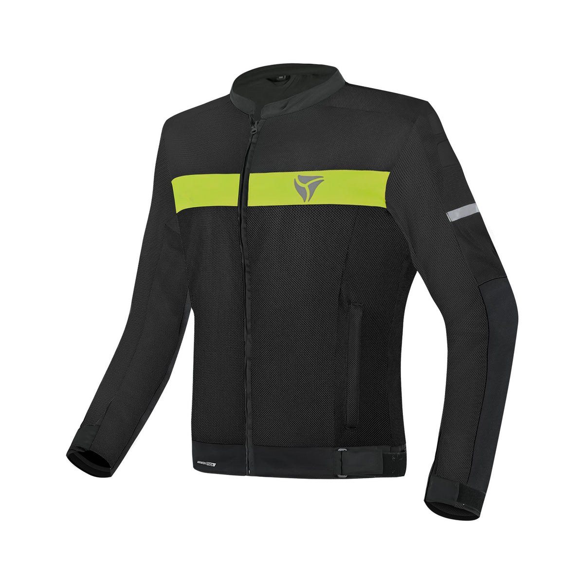 R-TECH SUPER LIGHT TEXTILE JAQUETE  DE MOTO NEGRE GROC,F