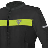 R-TECH SUPER LIGHT TEXTILE JAQUETE  DE MOTO NEGRE GROC,F