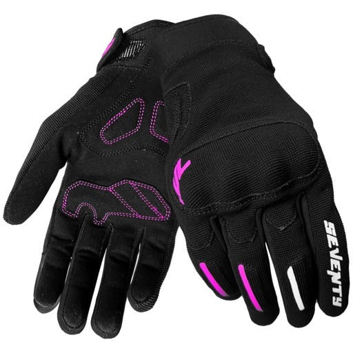 SEVENTY SD-C42 Asphalt en negro y fucsia Guantes de verano para mujer - Guantes