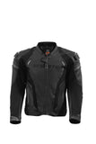 SEVENTY SD-JL24 Spoiler Chaqueta de motociclista negra para hombre