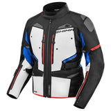 SHIMA DUNE CHAQUETA TEXTIL DE MOTO HOMBRE NEGRO BLANCO AZUL