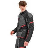 SHIMA DUNE CHAQUETA TEXTIL DE MOTO HOMBRE NEGRO ROJO