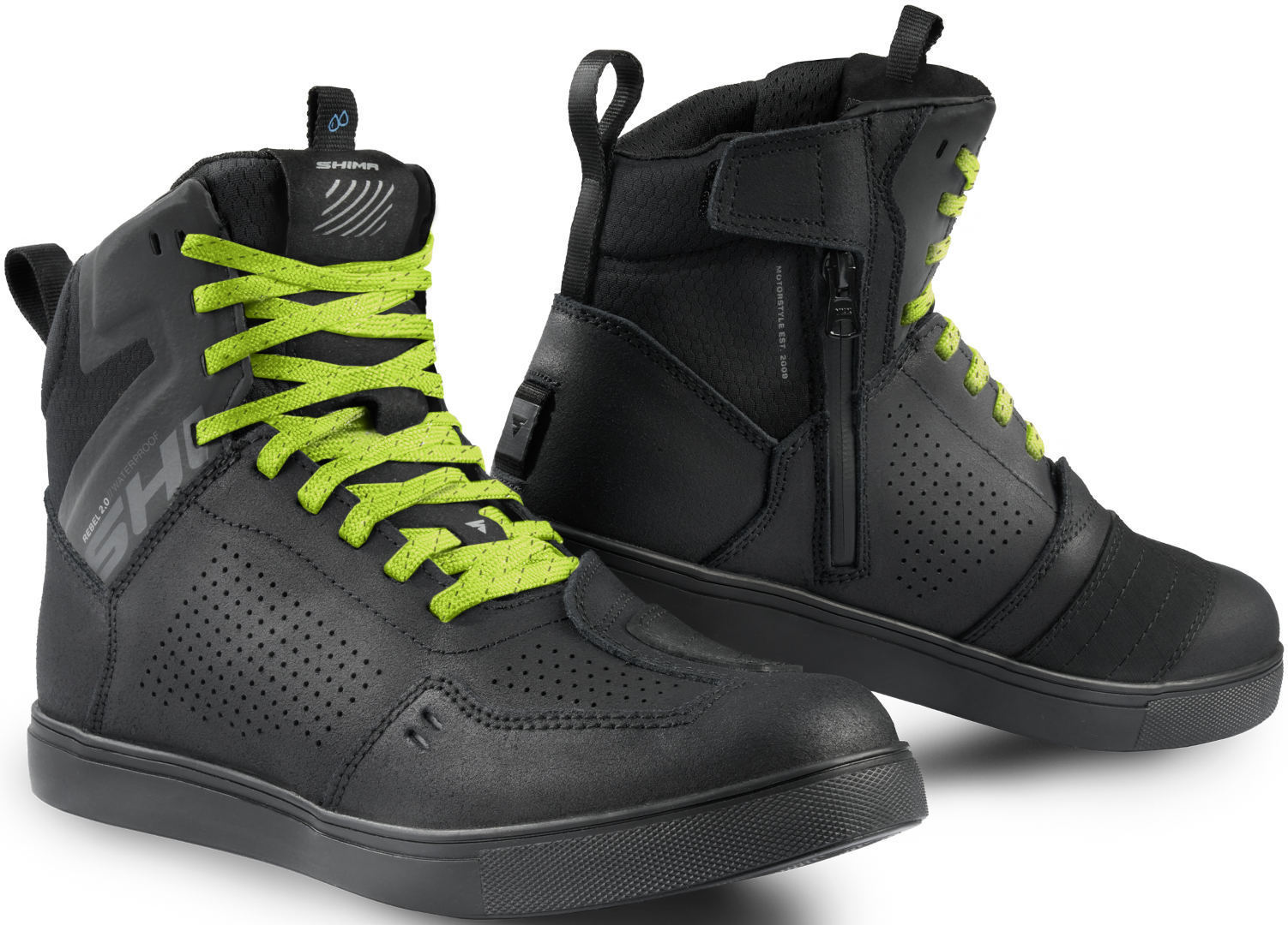 SHIMA Botas Rebel 2.0 Wp Hombre Negra - SECURTEX MOTOR S.L (t/a MaximoMoto)
