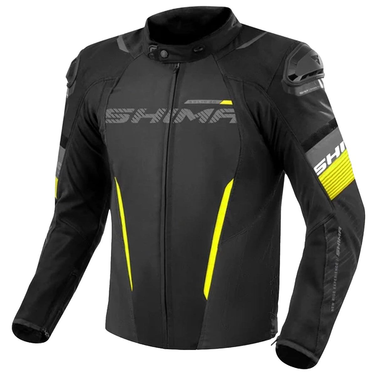 SHIMA SOLID 2.0 CHAQUETA TEXTIL DE MOTO HOMBRE NEGRO AMARILLO