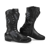 SHUA SUPER TECH CUIR CARRERES BOTASS DE MOTO NEGRE