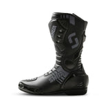 SHUA SUPER TECH CUIR CARRERES BOTASS DE MOTO NEGRE
