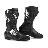 SHUA SUPER TECH CUIR CARRERES BOTAS DE MOTO NEGRE BLANC