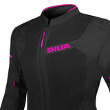 SHUA GRAVITY MESH 2.0 CHAQUETA DE MOTO MUJER NEGRO ROSA