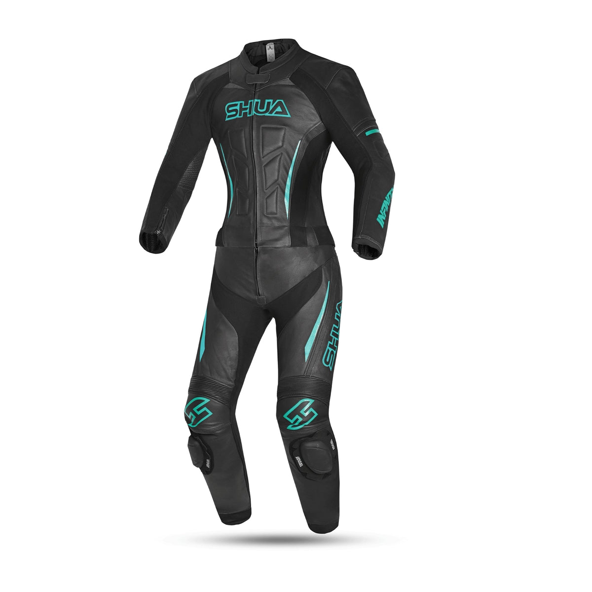 SHUA - Mono 2 PC Infinity Lady Negro/Turquesa-Maximo Moto