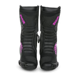 SHUA SUPER TECH CARRERES BOTAS DE MOTO DONA NEGRE ROSA
