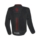 SHUA GRAVITY MESH LITE CHAQUETA DE MOTO VERANO HOMBRE NEGRO ROJO