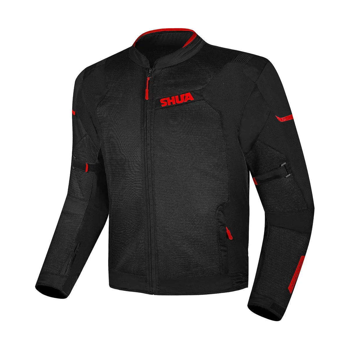 SHUA GRAVITY MESH 2.0 JAQUETE DE MOTO HOMES NEGRE VERMELL