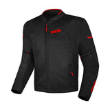 SHUA GRAVITY MESH 2.0 JAQUETE DE MOTO HOMES NEGRE VERMELL