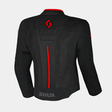 SHUA GRAVITY MESH 2.0 JAQUETE DE MOTO HOMES NEGRE VERMELL