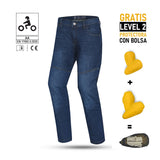 BELA - PANTALÓN DENIM JEANS TEXTIL STROKE (MXD-406) AZUL SUCIO