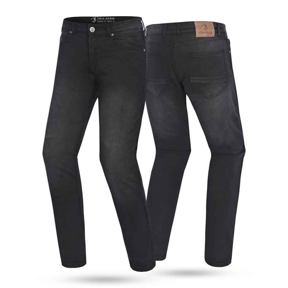 BELA Pantalón Vaquero Rio Man 32 Inseam Slim Fit CE Approved AA - Negro Denim