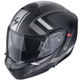 SCORPION EXO-930 EVO ARDENS CASCO MODULAR NEGRO MATE PLATA