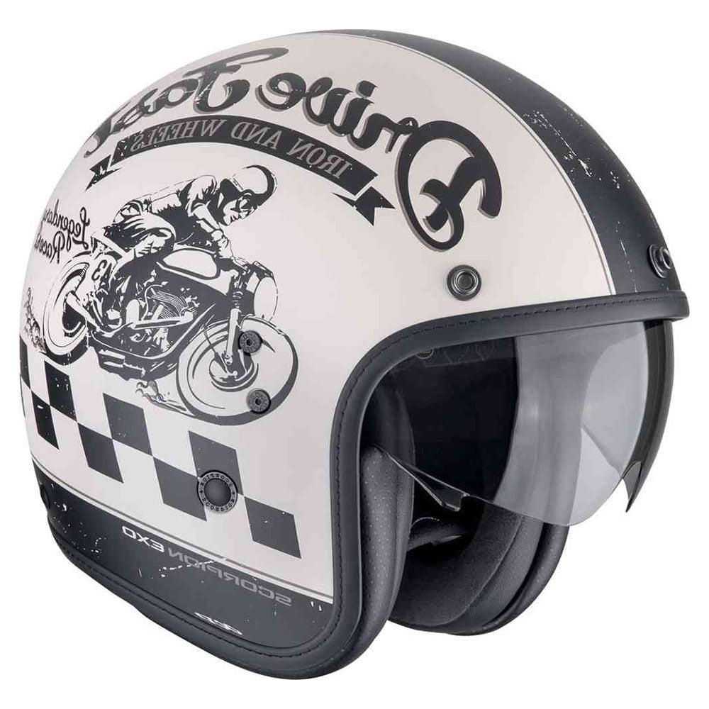 SCORPION BELFAST EVO DRIVE FAST Abierto Casco Crema mate -Negro