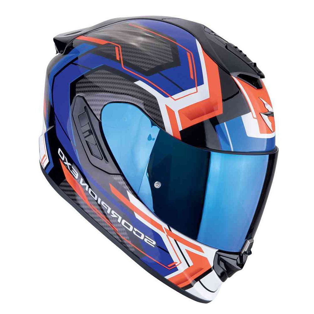 SCORPION EXO-1400 EVO AIR LINART INTEGRAL CASCO Negro-Azul Rojo