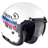SCORPION BELFAST EVO ADONIS ABIERTO CASCO Blanco Rojo Azul