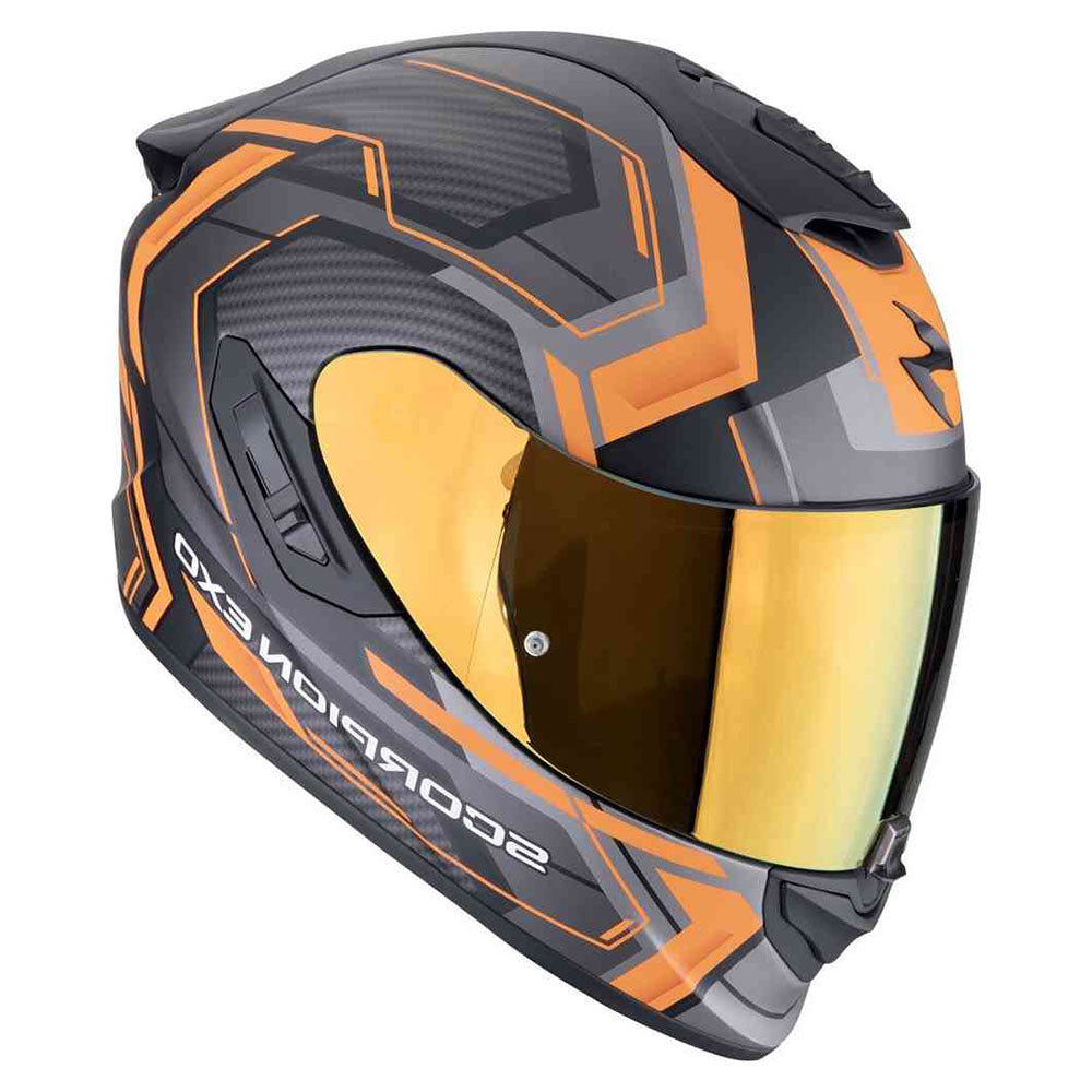 SCORPION EXO-1400 EVO AIR LINART INTEGRAL CASCO Negro mate naranja