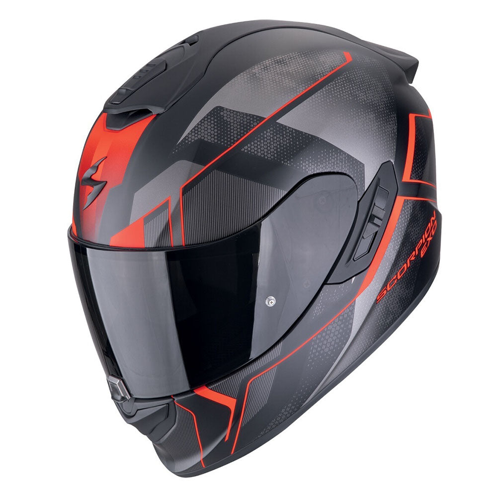 SCORPION EXO-1400 EVO AIR INTENSIO INTEGRAL CASCO Negro mate rojo