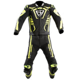 MUGENRACE MNR-2412 2 Piezas Traje Cuero Negro Blanco Amarillo