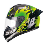 CGM 330R RIOT RIPPER Integral Casco Negro Verde Amarillo Fluo