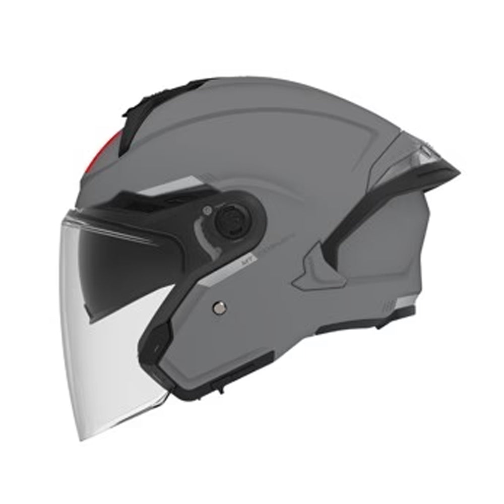 MT COSMO SV SOLID A2 Casco Abierto Para Moto Urbana Gris Brillo