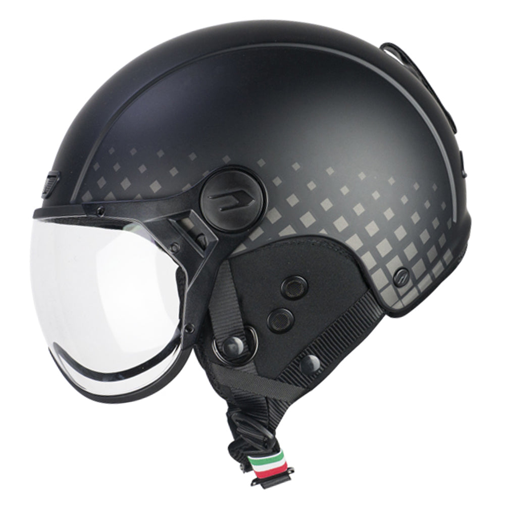 CGM 801S JET EBI TONE Negro Abierto Casco Gris Opaco - CASCO